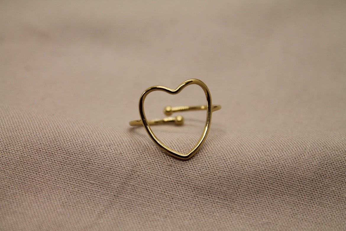 Bague COEUR dorée