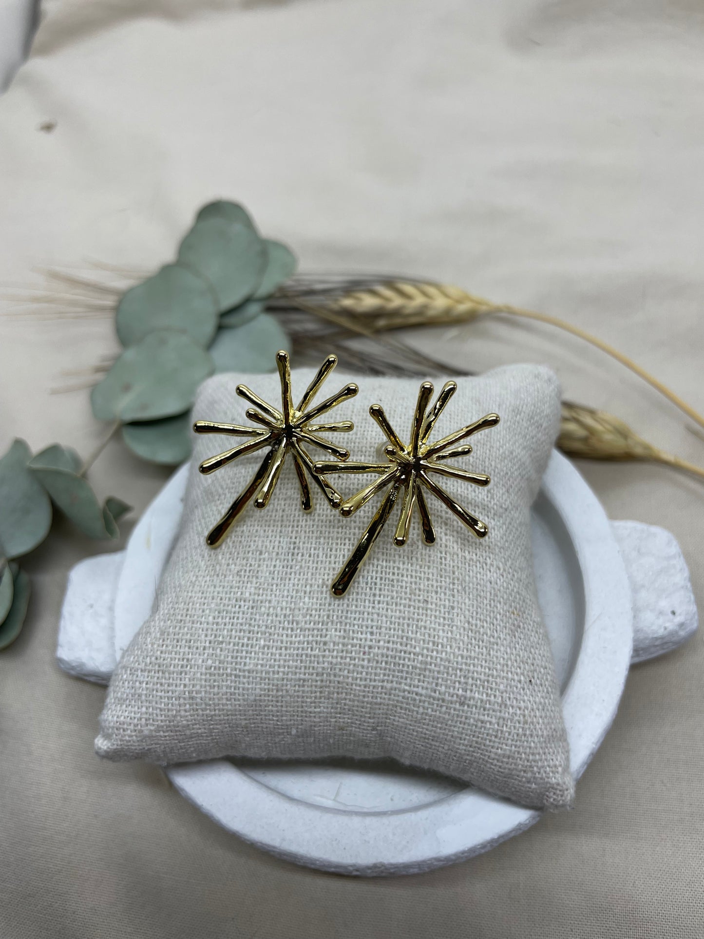 Boucles d’oreilles Étincelles dorés