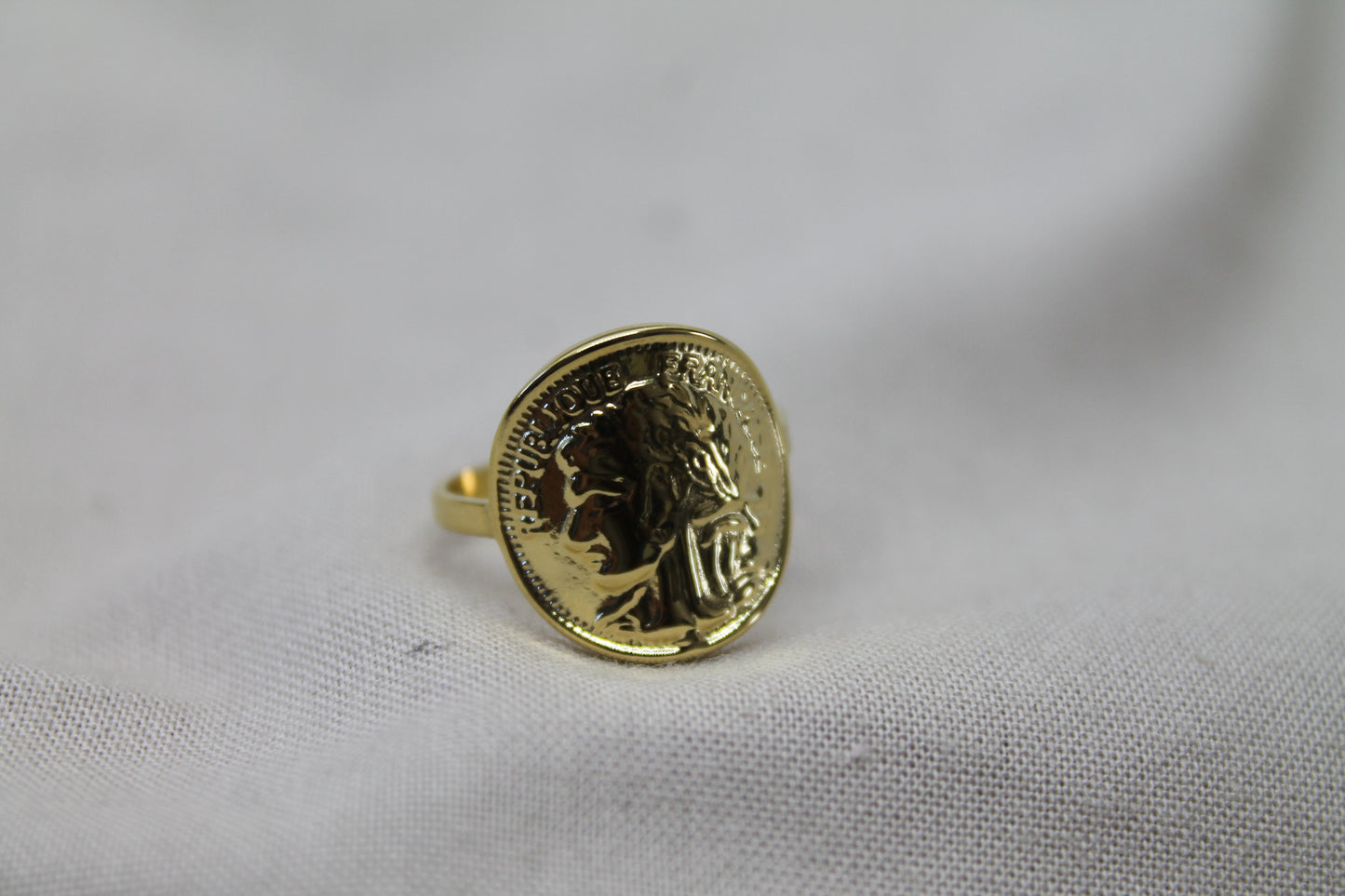 Bague FRANCE dorée