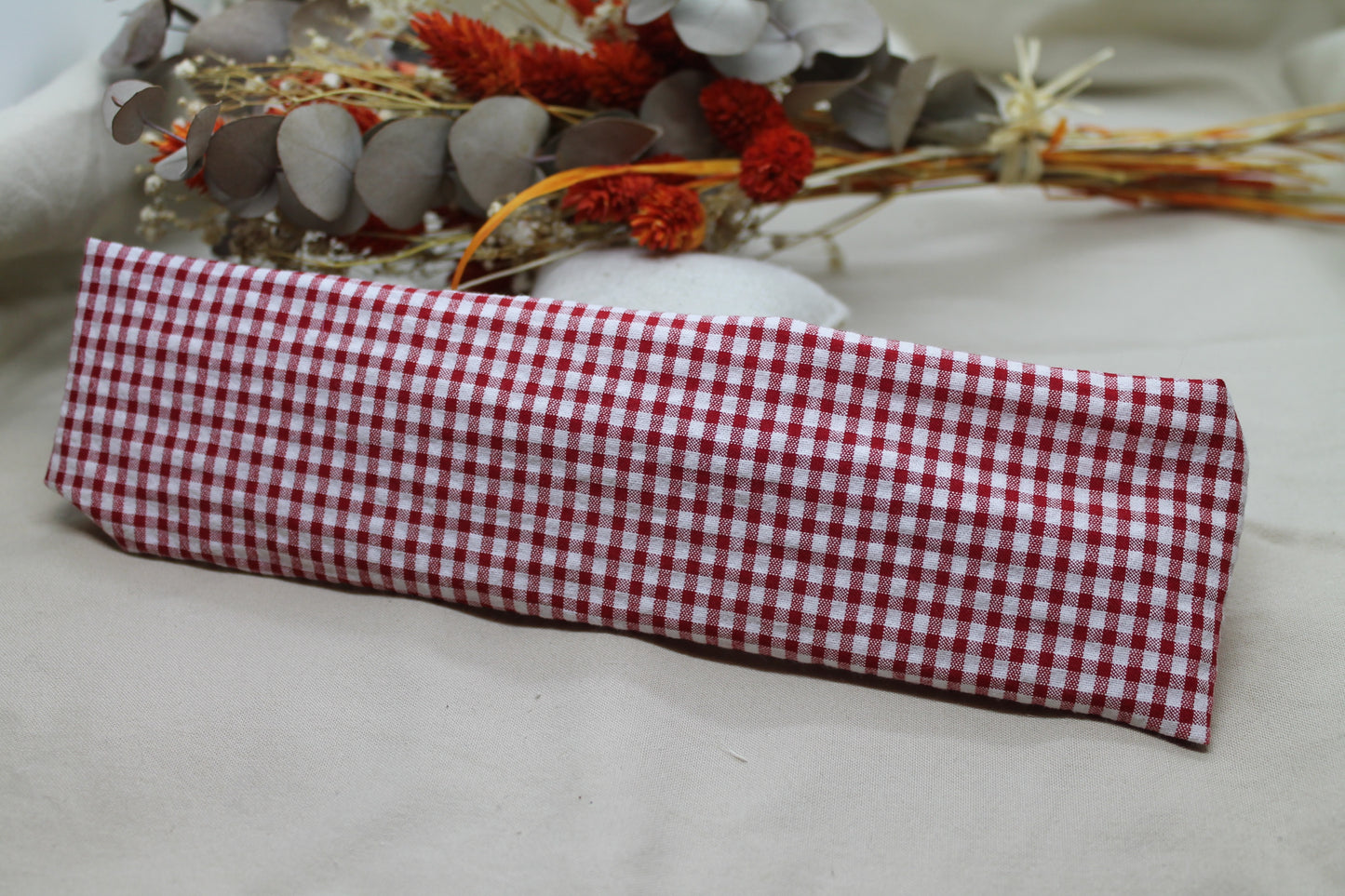 Bandeau Vichy rouge blanc