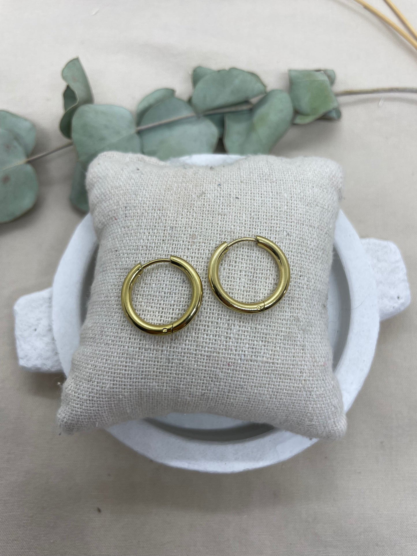 Créoles rondes 19mm dorées interchangeables