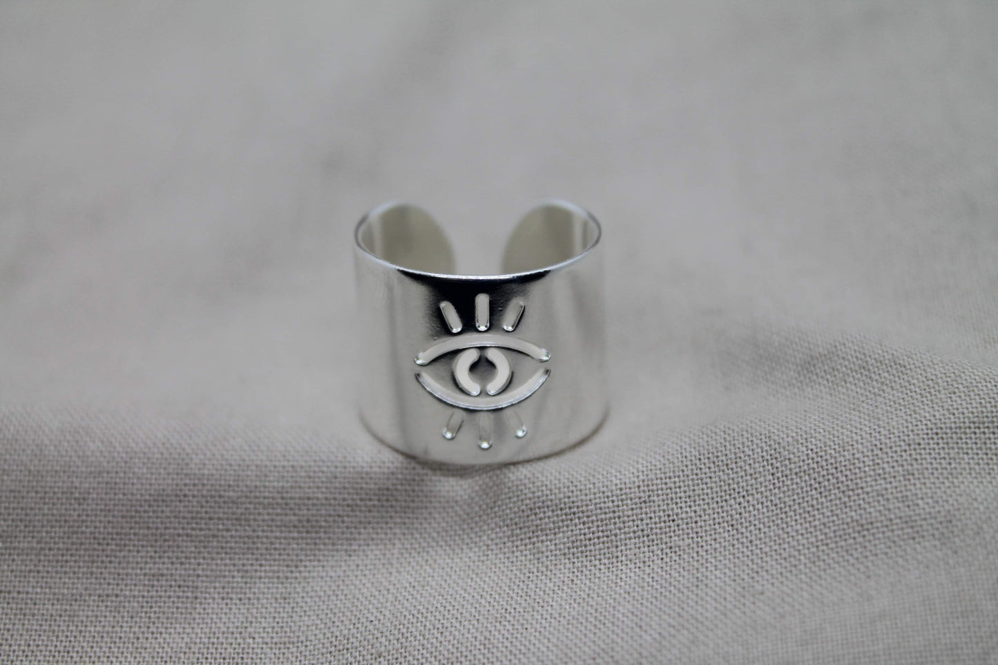 Bague EYE plaqué argent
