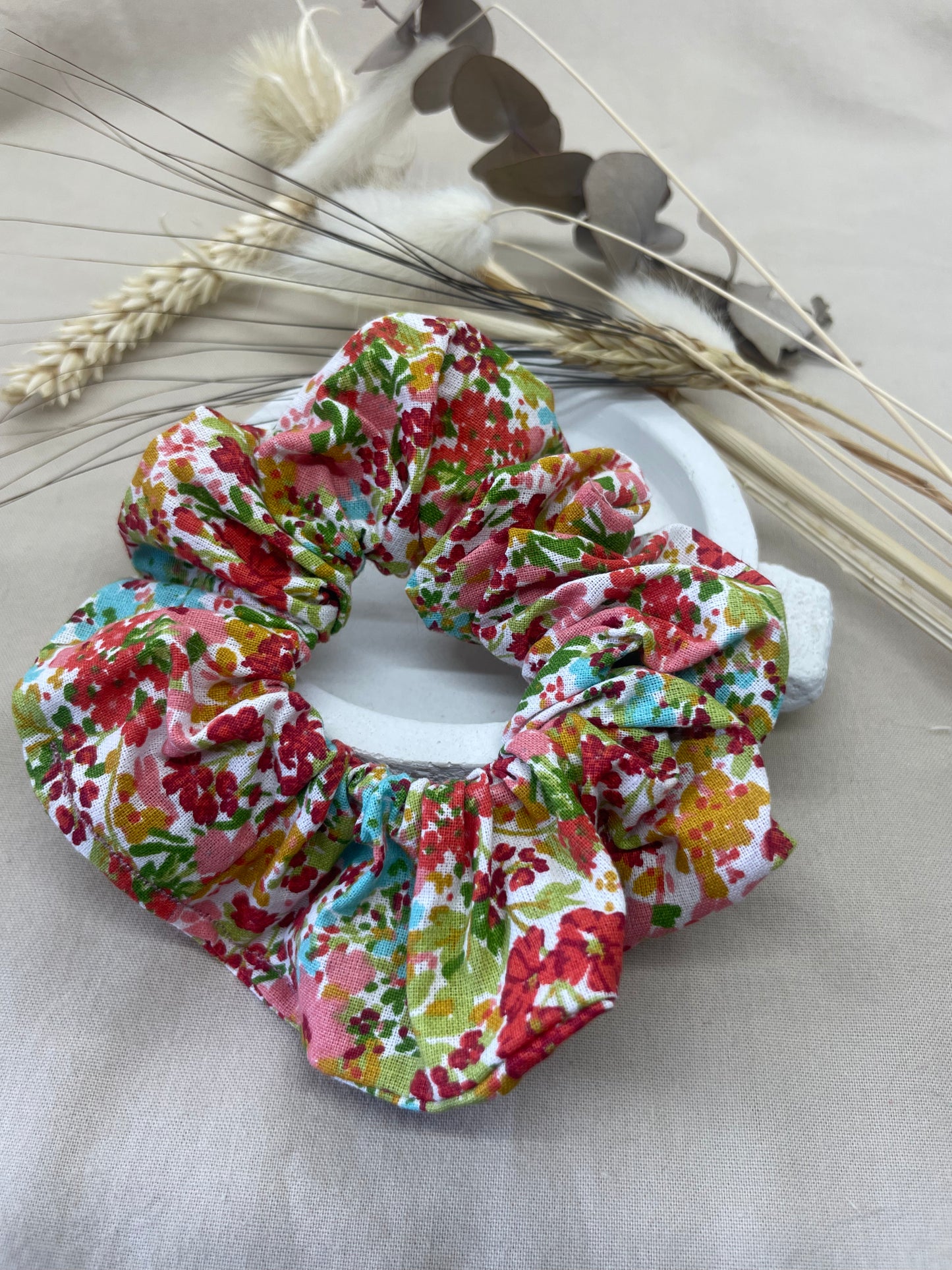 Chouchou Liberty rouge vert