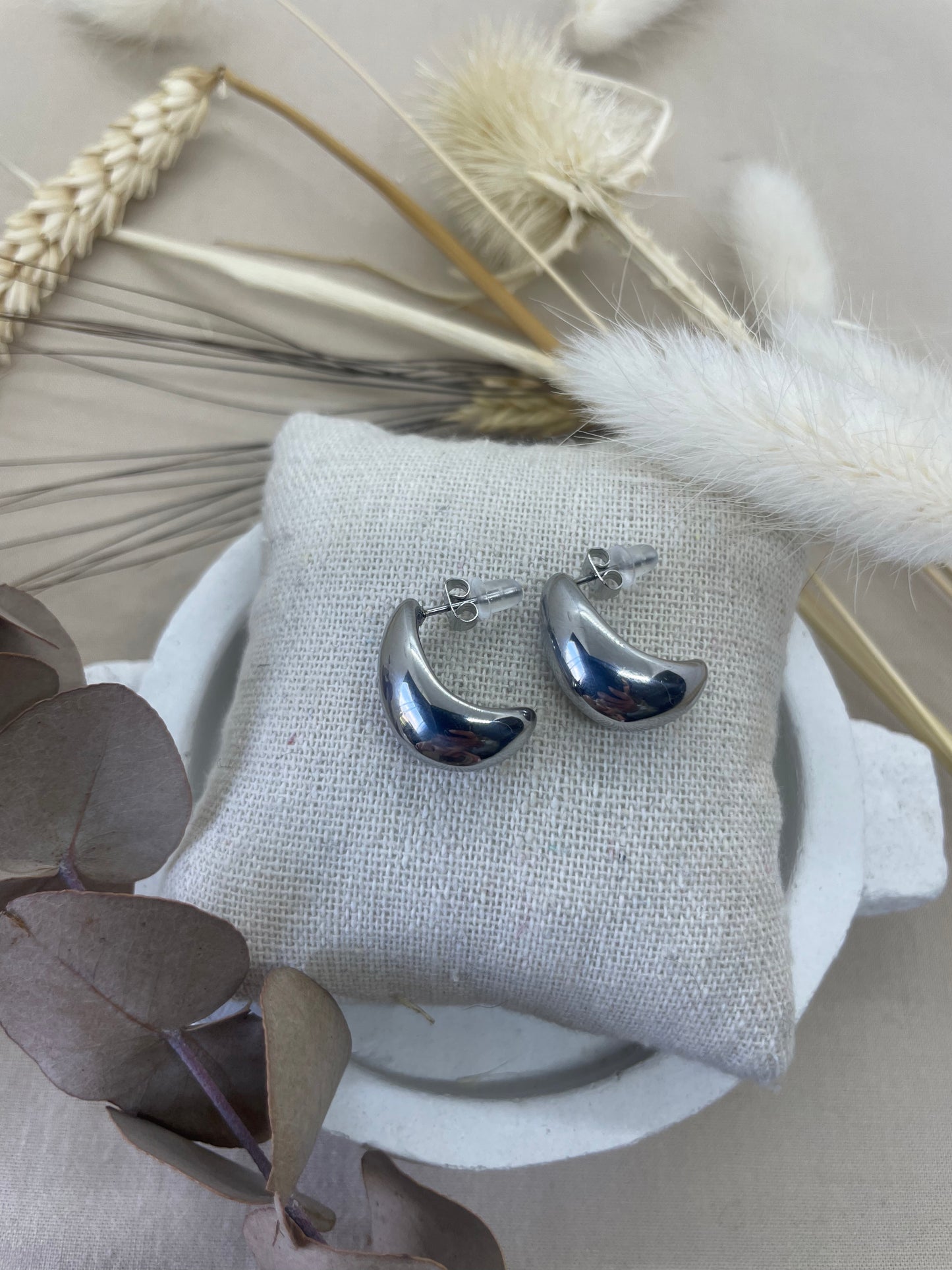 Boucles d’oreilles gouttes argent