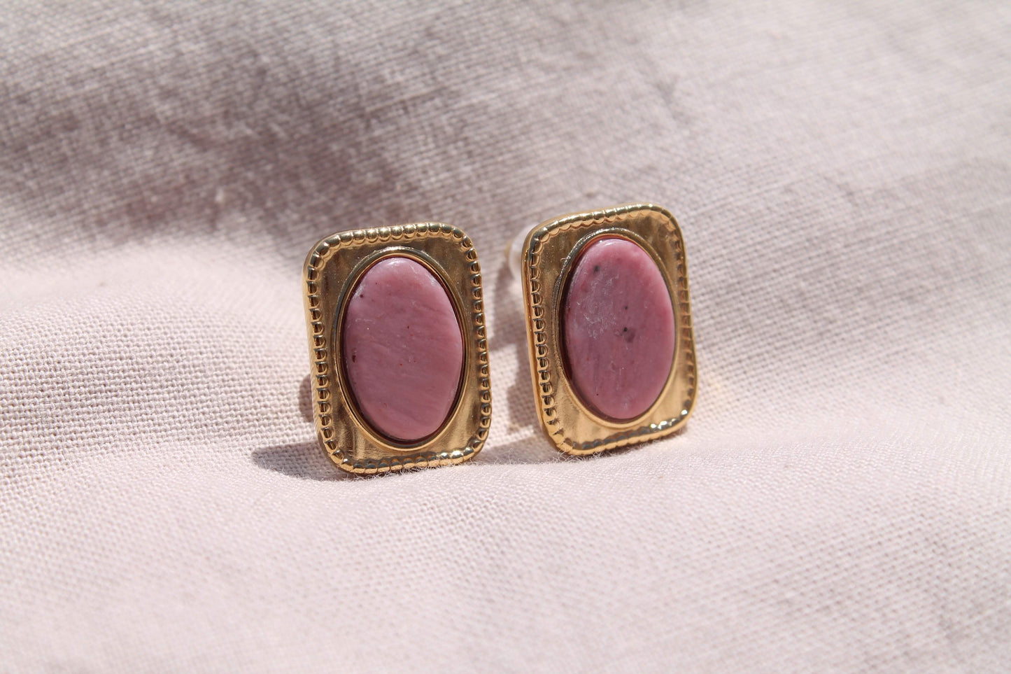 Boucles d’oreilles CLEOPATRE rhodonite