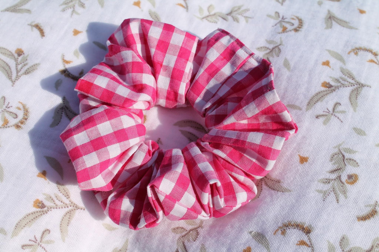 Chouchou Vichy carreaux rose