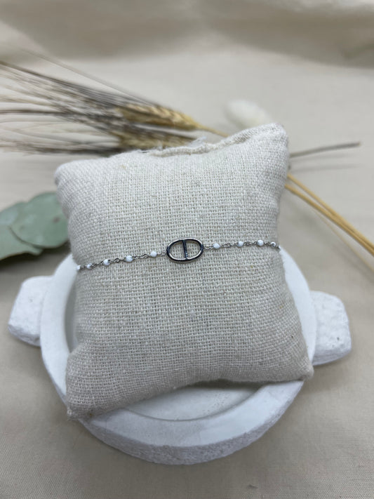Bracelet Marine Blanc argent