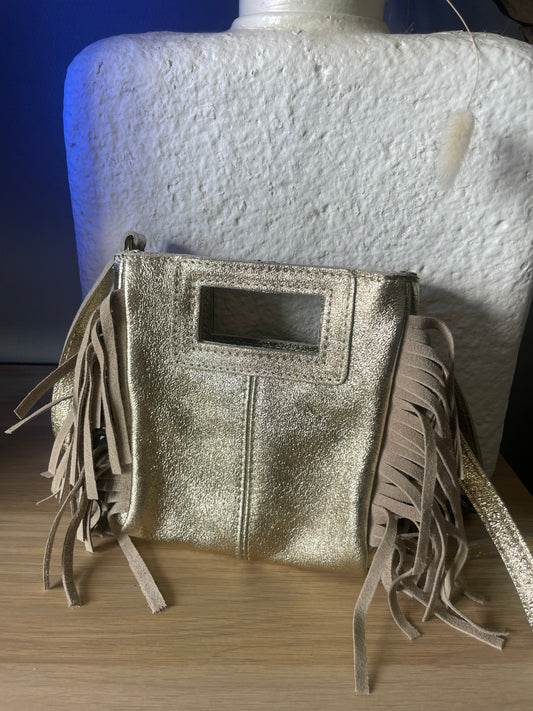 Sac franges Mini doré