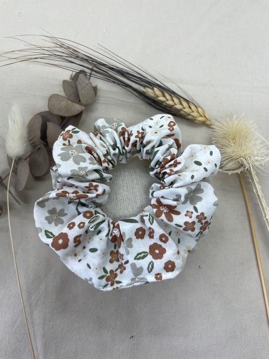 Chouchou liberty marron coton