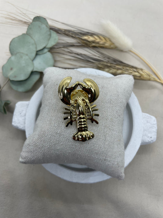 Broche Homard doré
