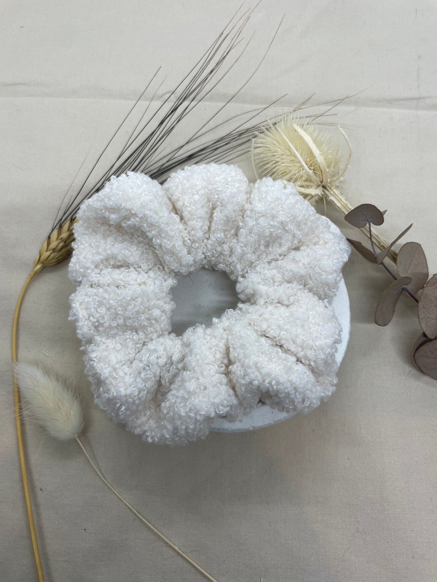 Chouchou Bouclette blanc