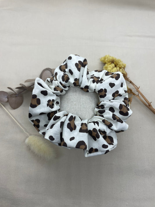 Chouchou léopard petit motif coton