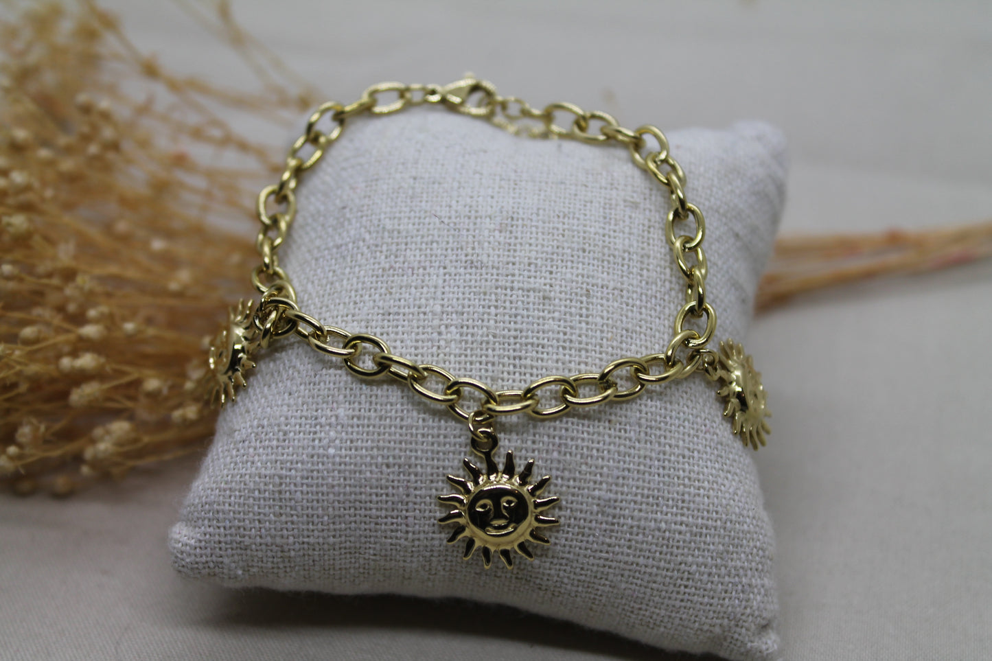 Bracelet soleil doré