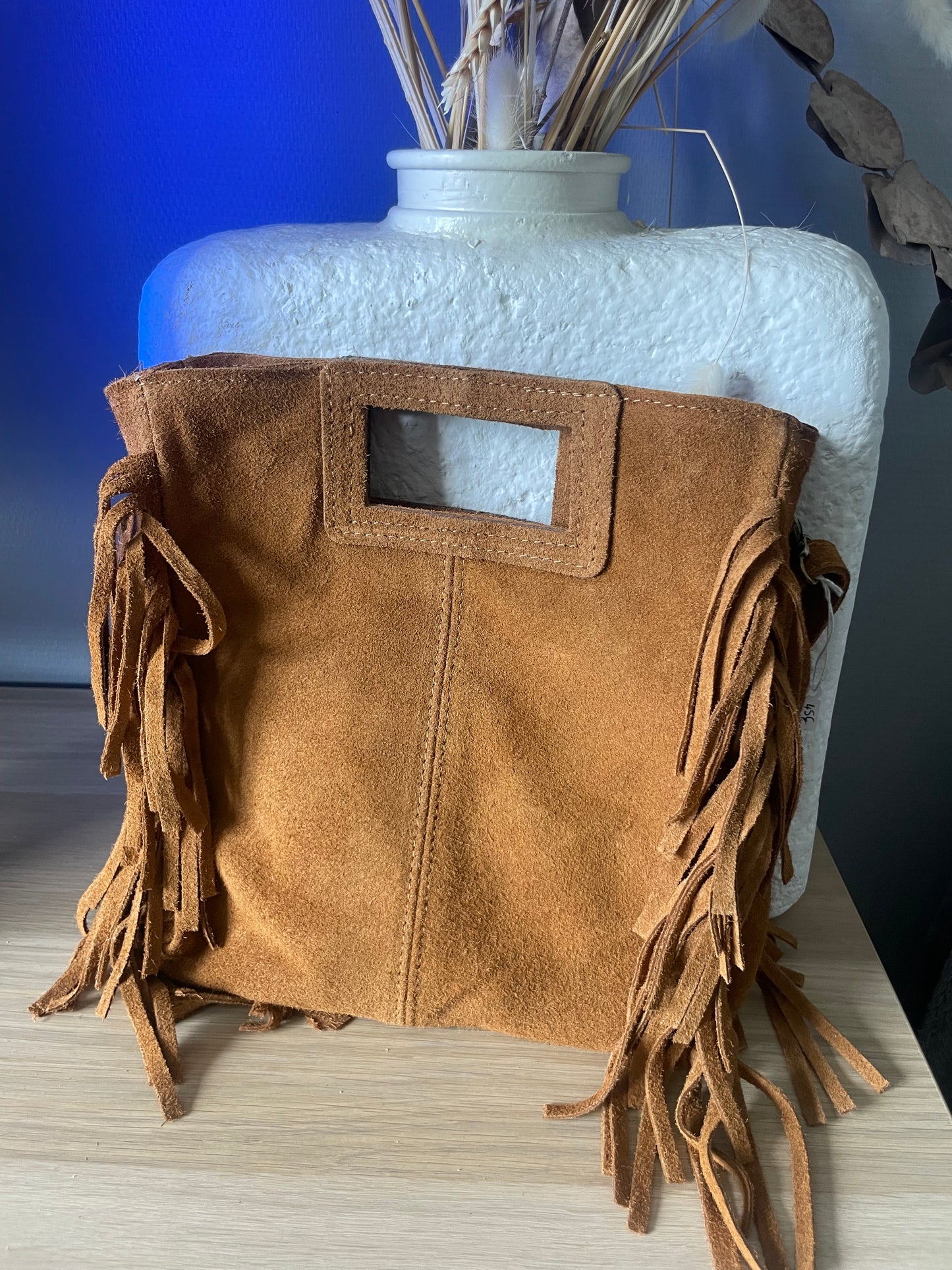 Sac franges marron