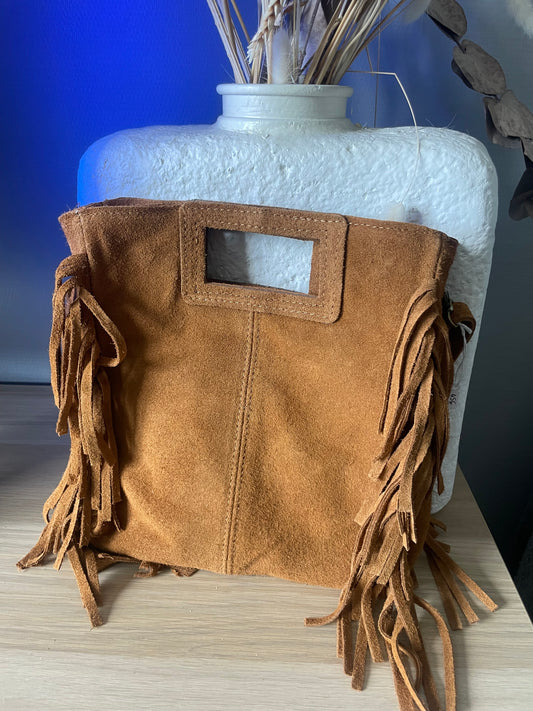 Sac franges marron