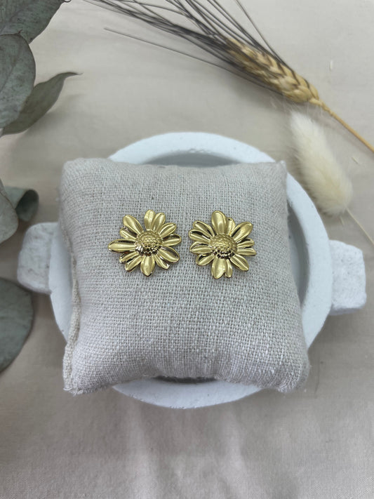 Boucles d’oreilles Tournesol doré