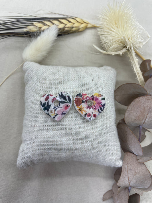 Pampilles cœur Liberty interchangeables