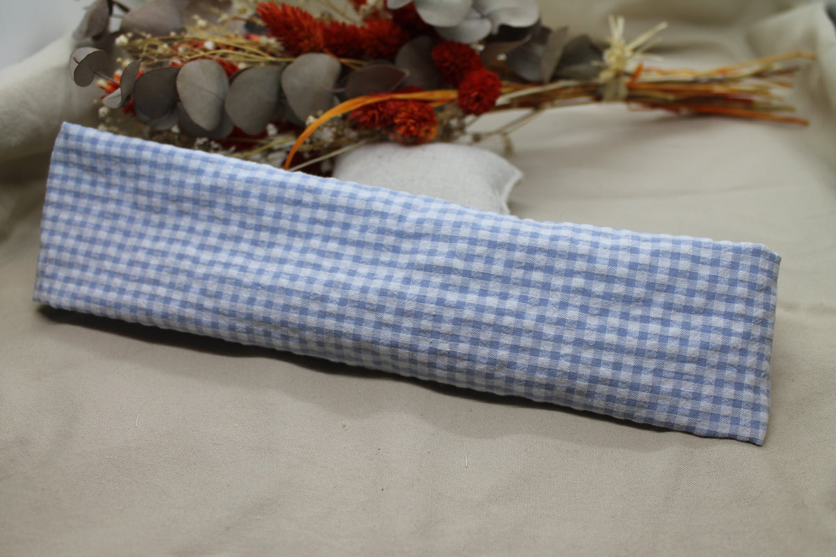 Bandeau vichy bleu blanc