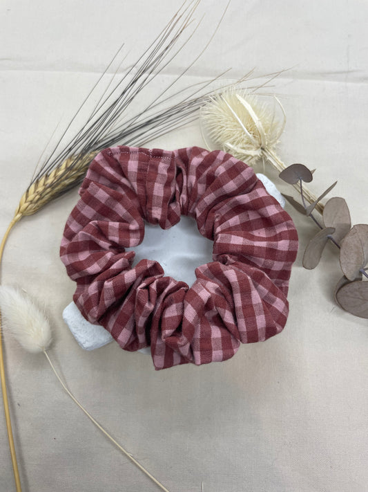 Chouchou Carreaux rose Amélia