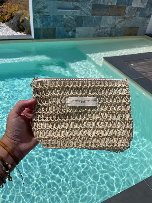 Pochette Raphia paille La p’tite cachottière