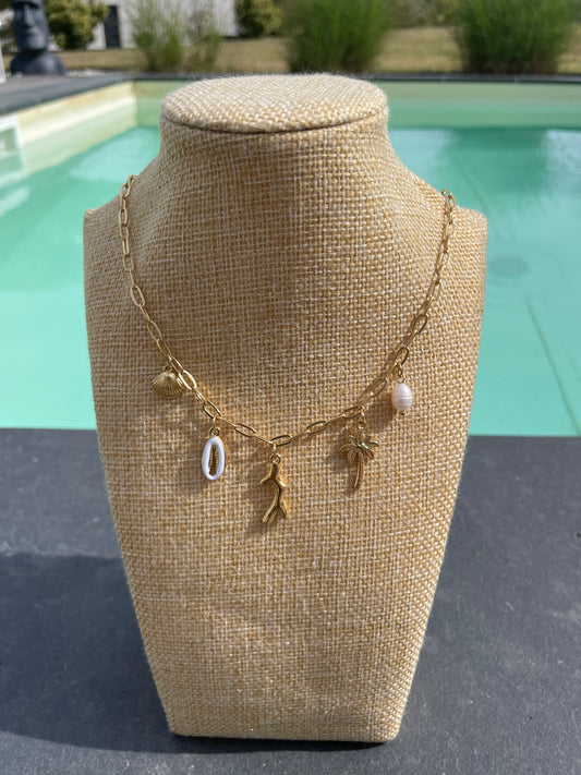 Collier bord de mer doré