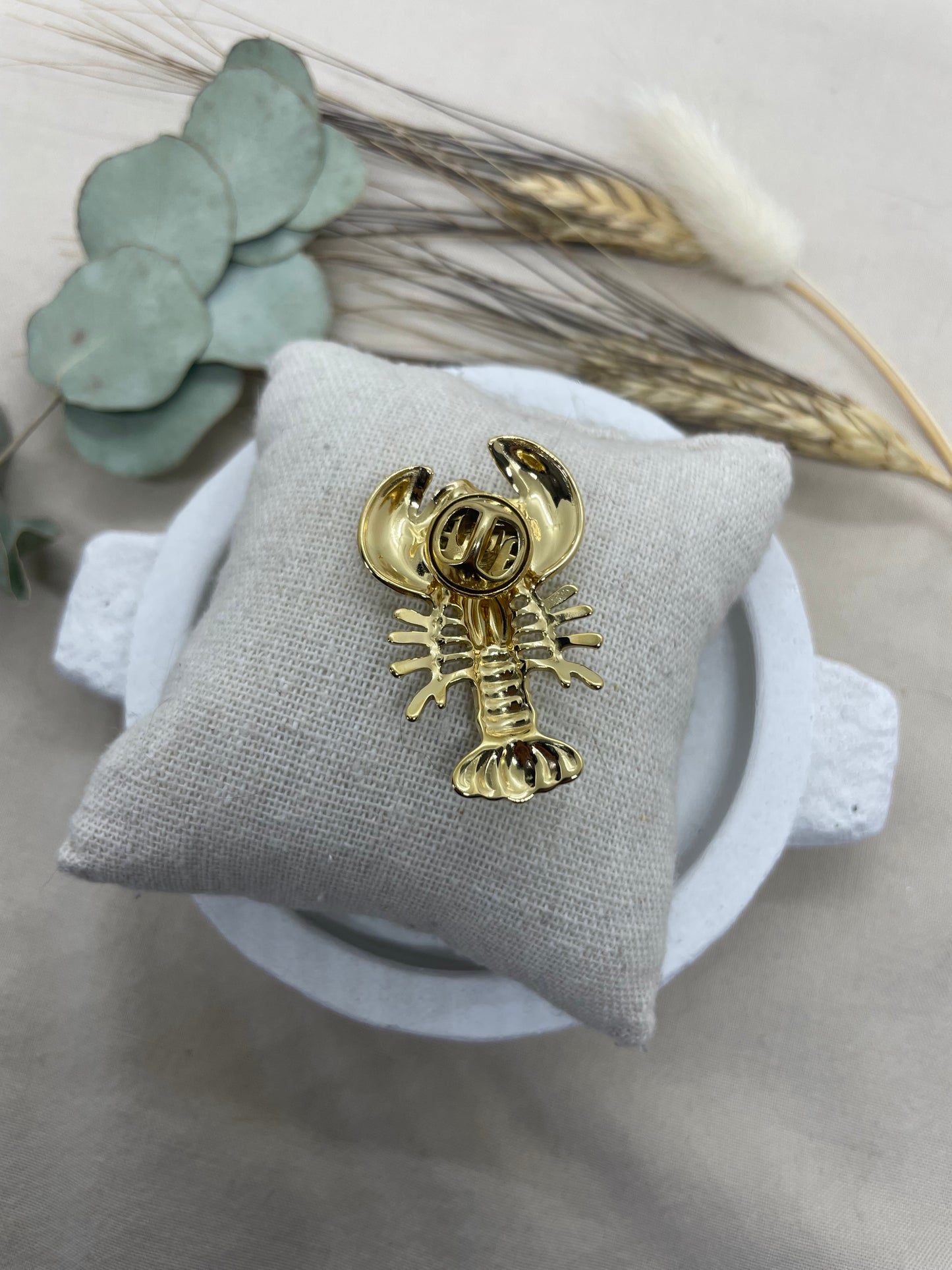 Broche Homard doré
