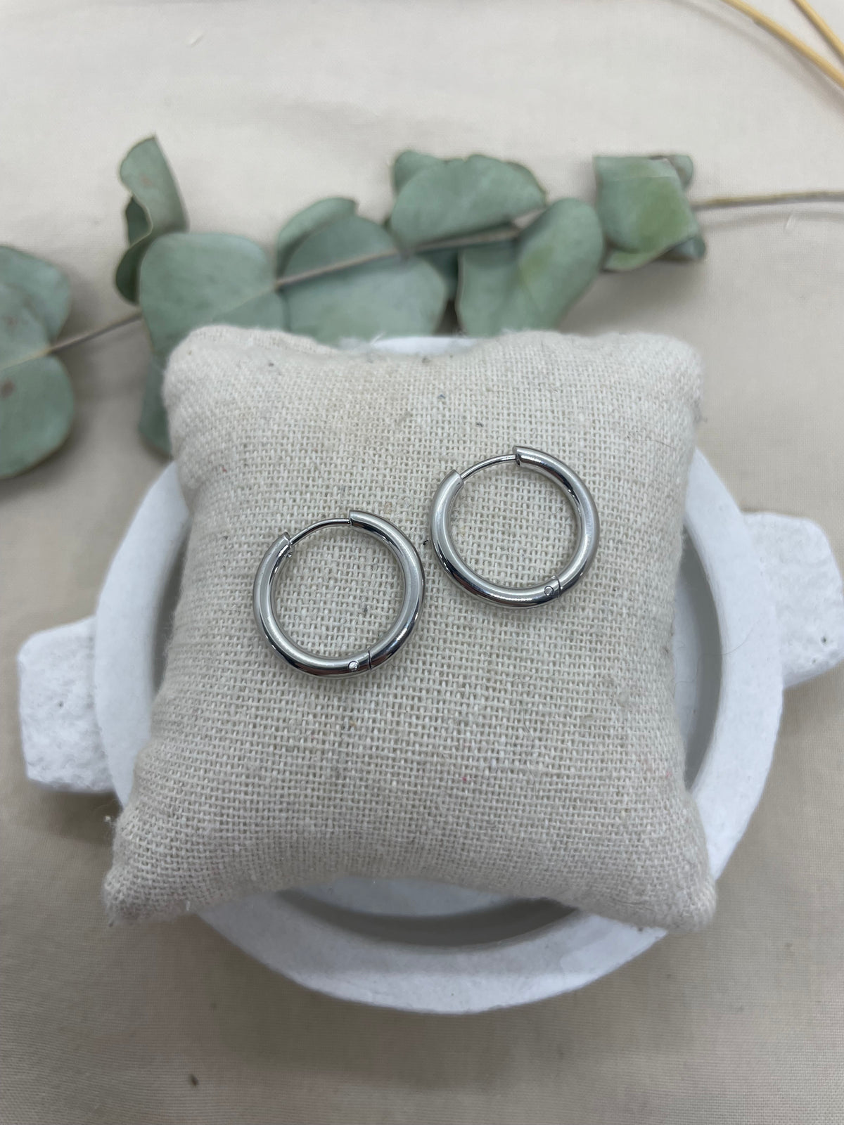 Créoles rondes 19mm argent interchangeables