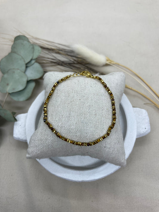 Bracelet Bali marron doré