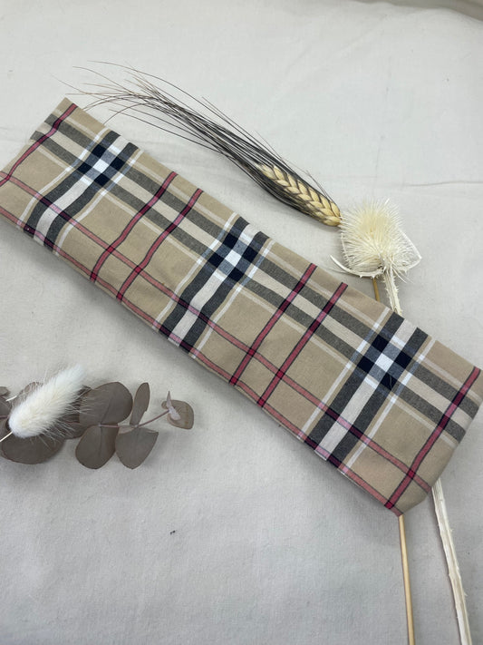 Bandeau beige motifs rayures