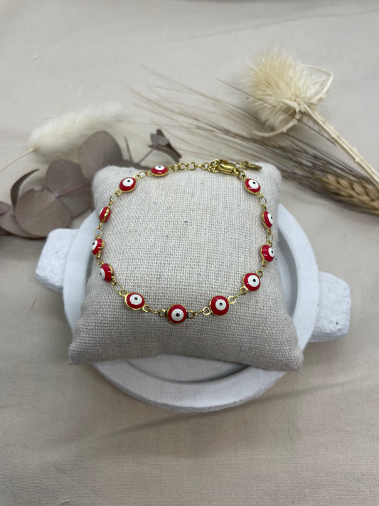 Bracelet Œil grec rouge