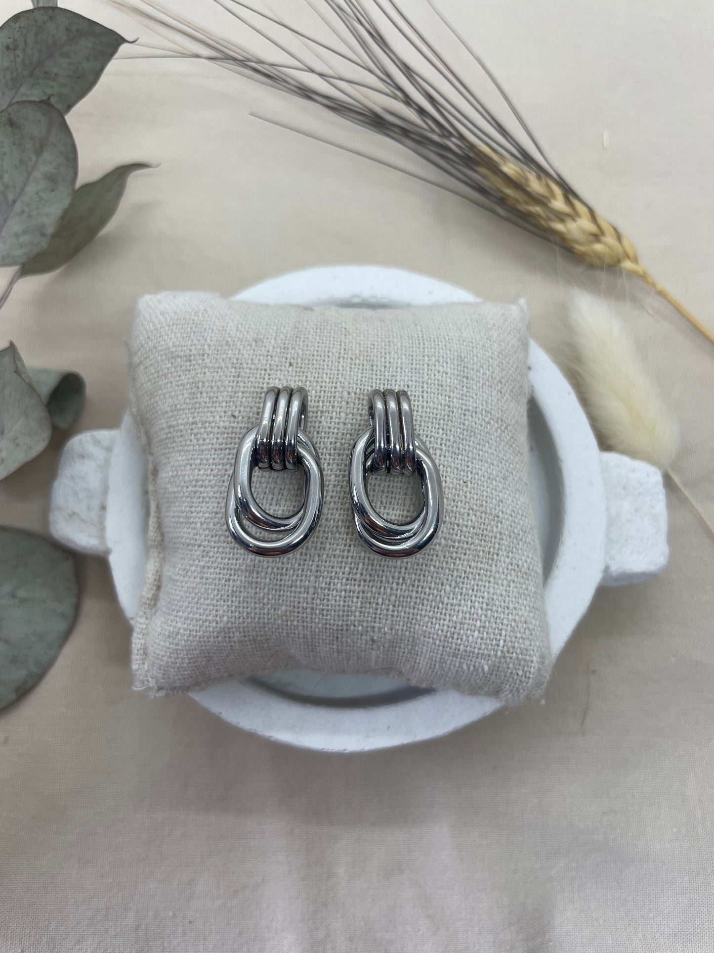Boucles d’oreilles Camille argent