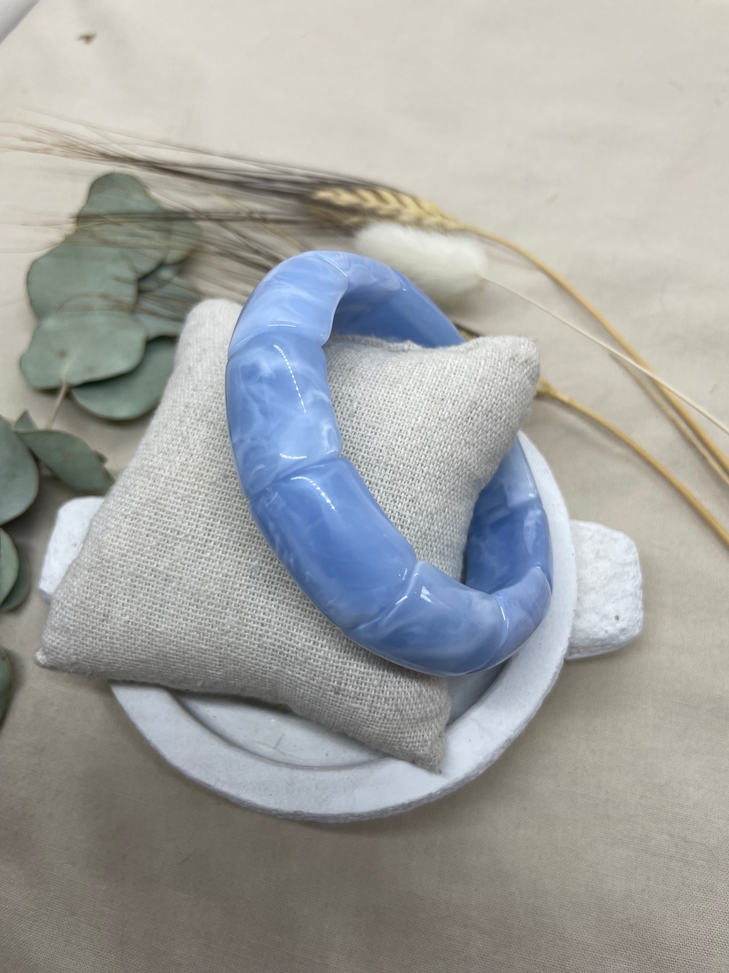 Bracelet jonc élastique Perth bleu