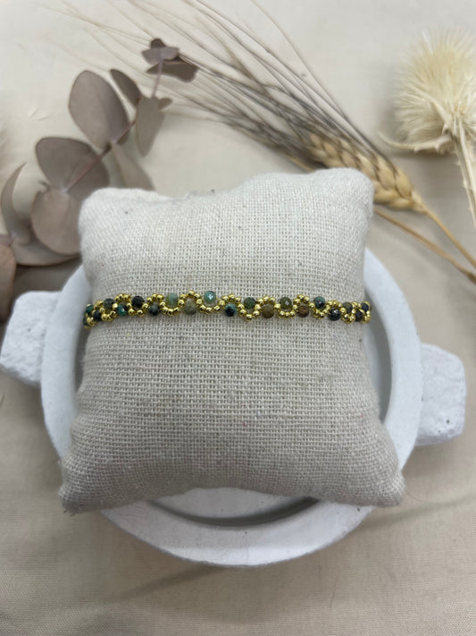 Bracelet Amitié turquoise doré