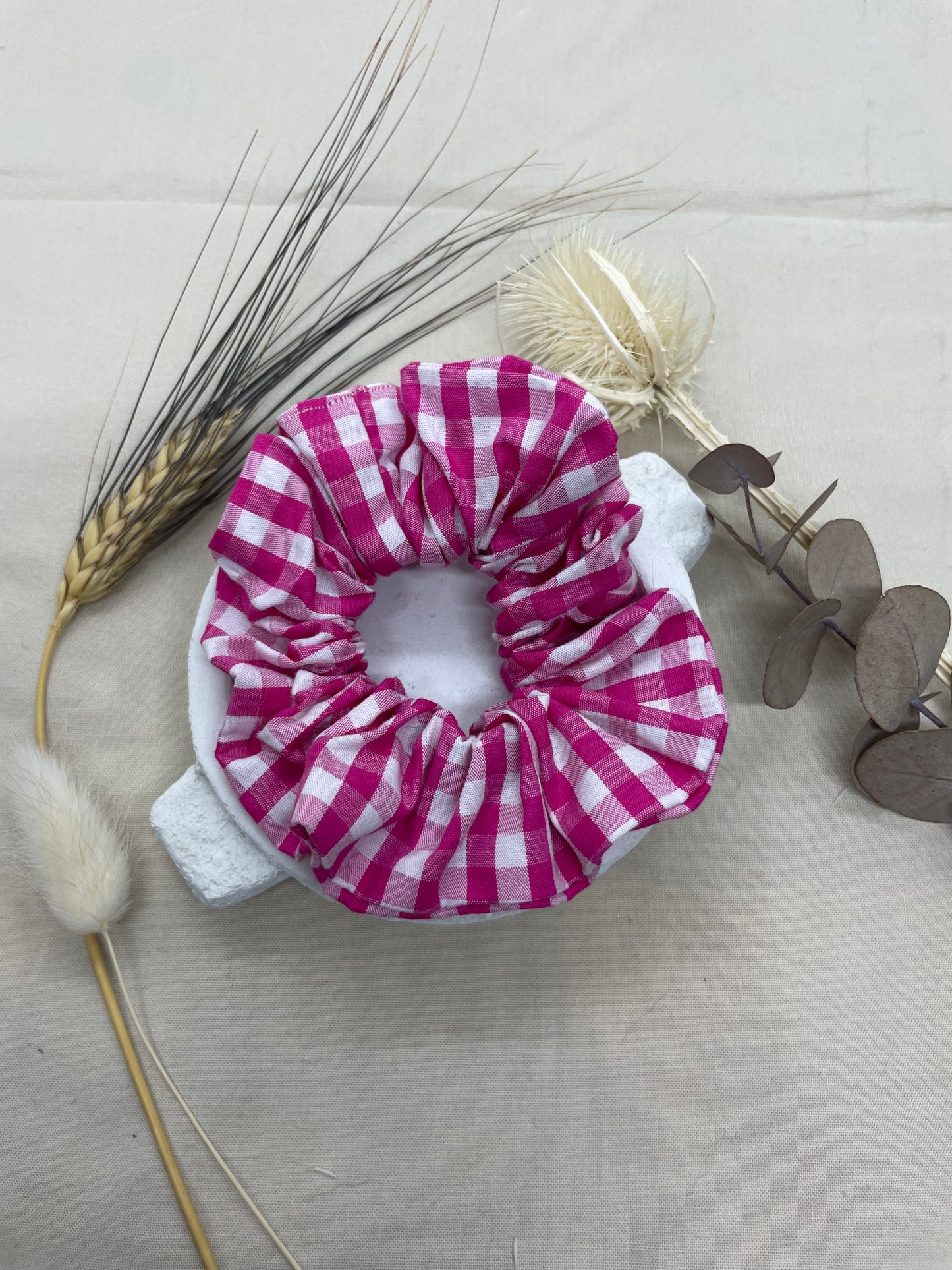 Chouchou Vichy carreaux rose