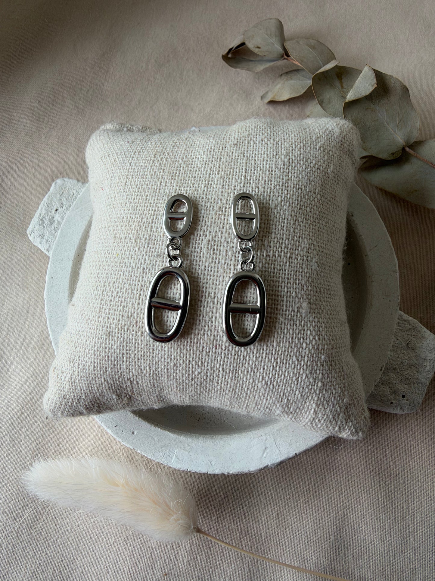 Boucles d’oreilles Marina argent
