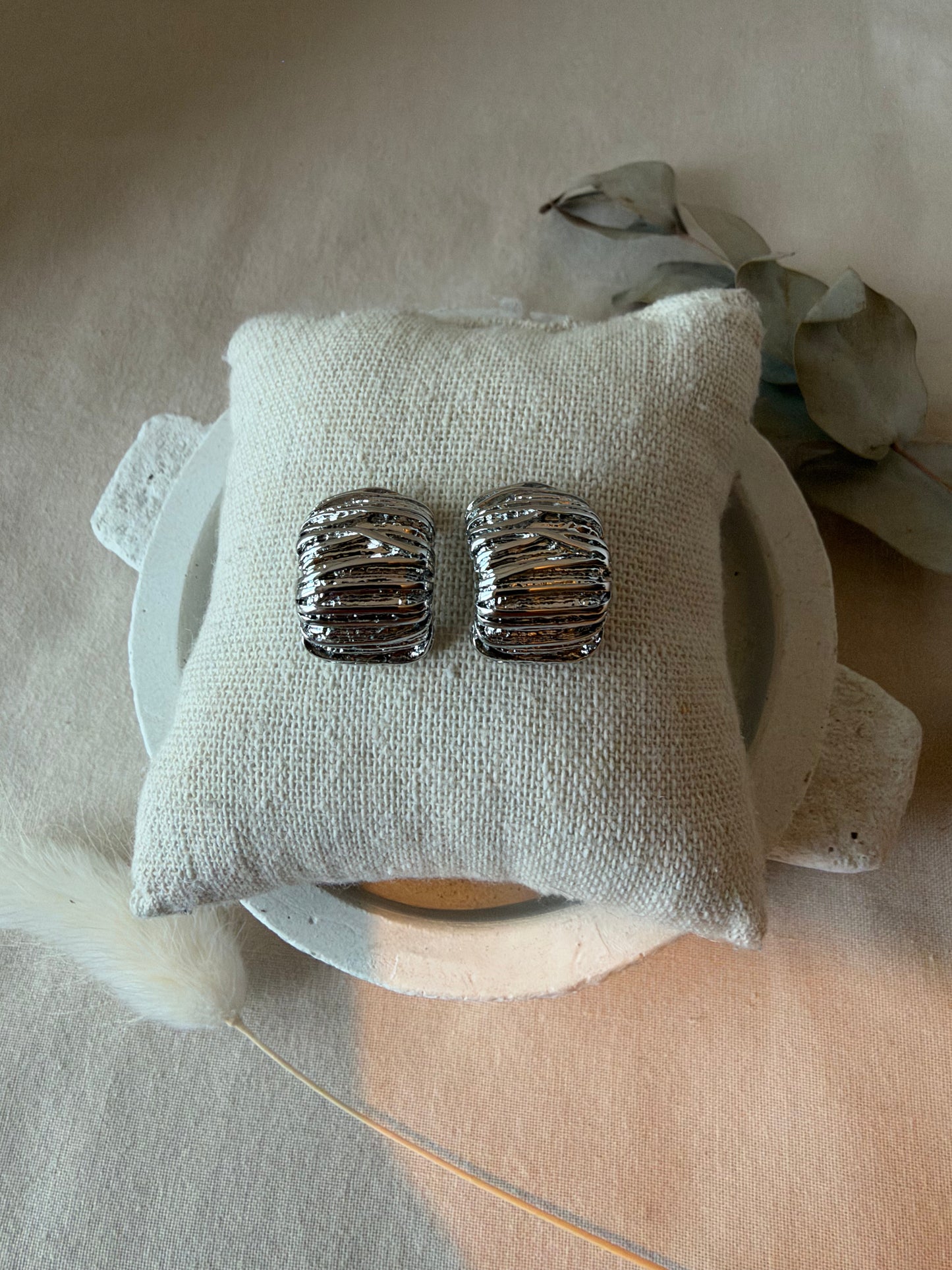 Boucles d’oreilles Alba argent