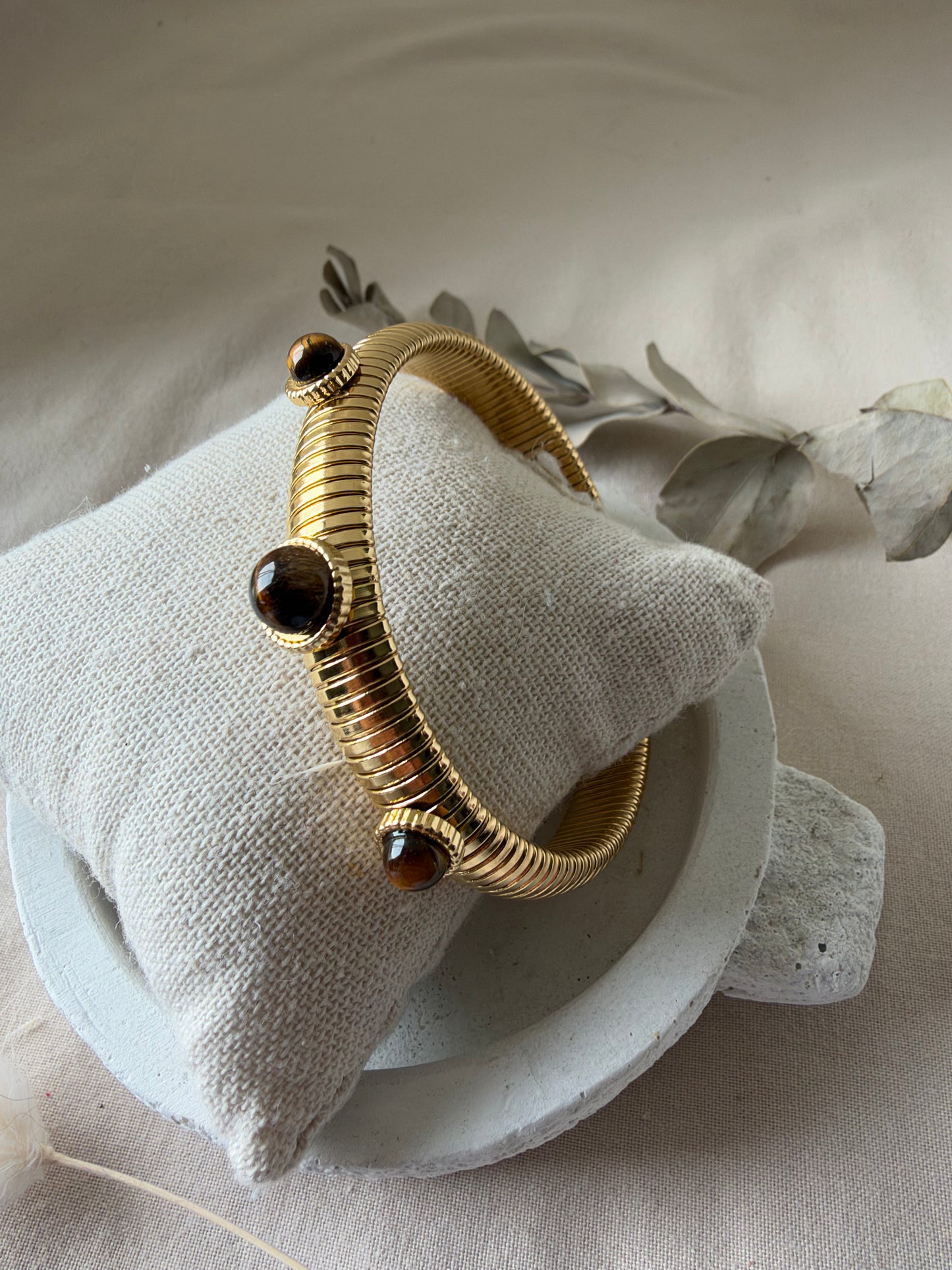 Bracelet CLEO marron doré