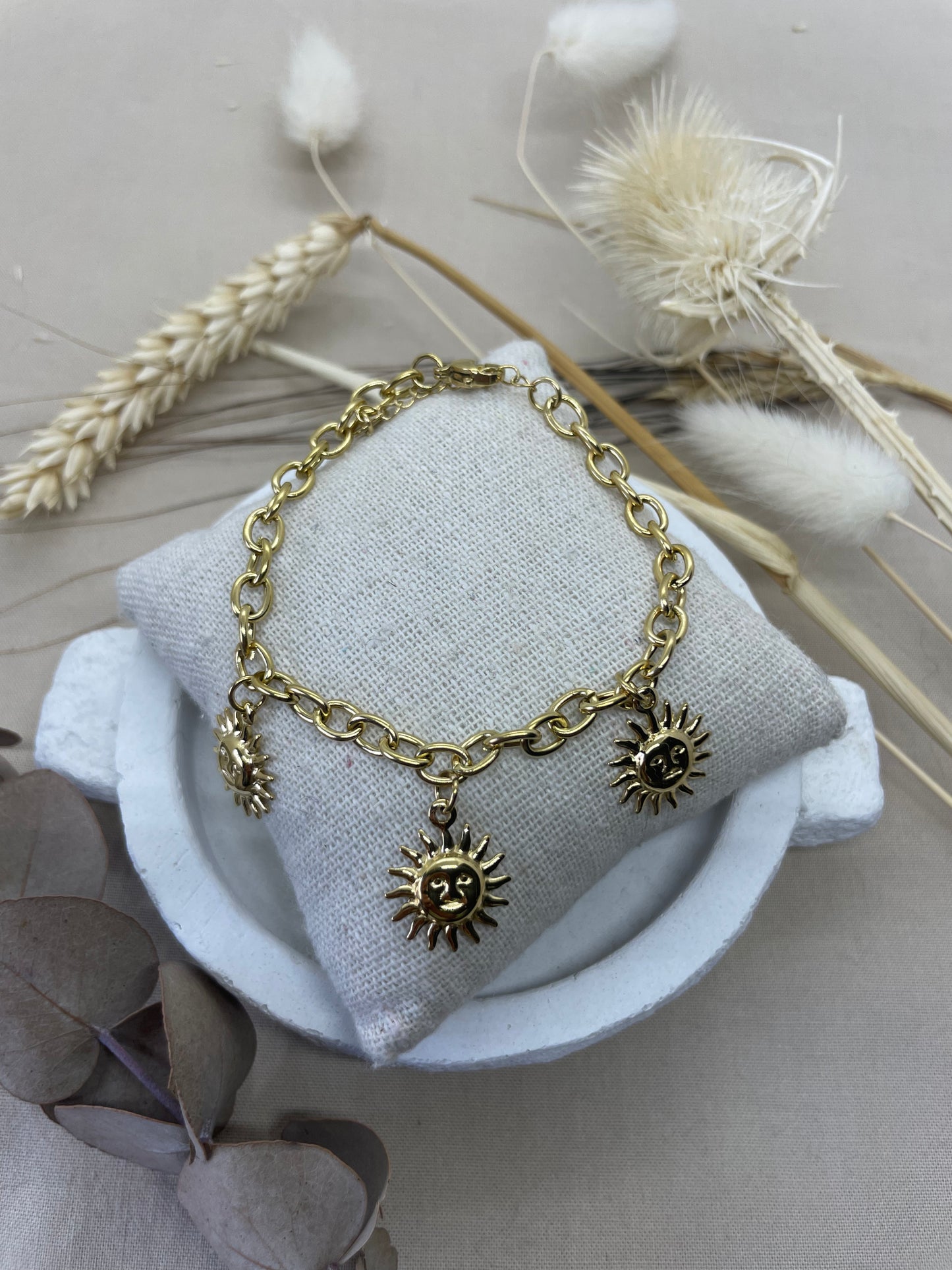 Bracelet soleil doré