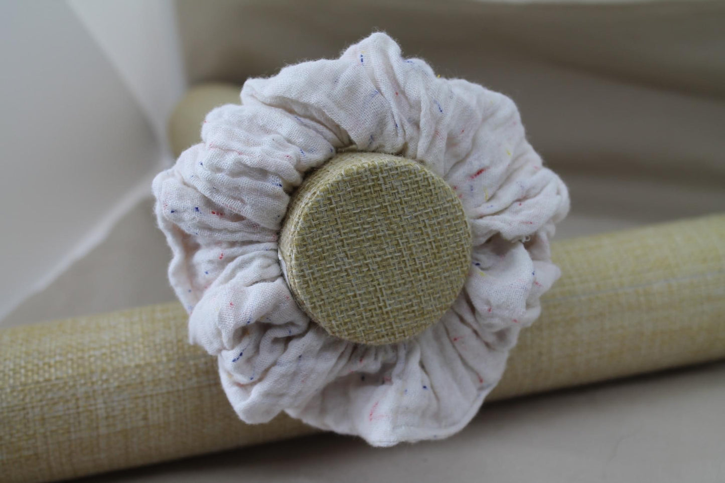 Chouchou Gaze de coton beige