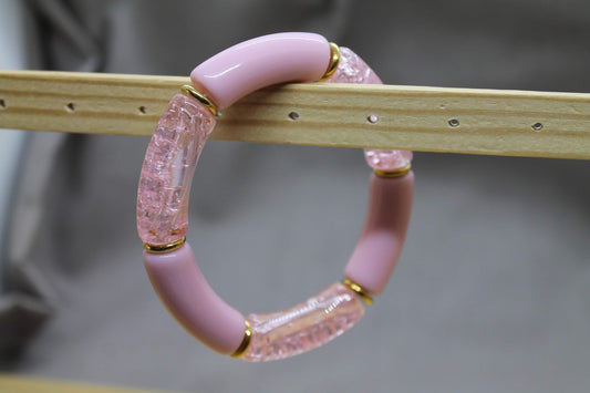 Bracelet TUBE rose pale